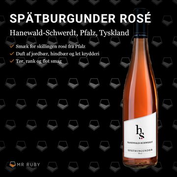 2020 Spätburgunder Rosé, Hanewald-Schwerdt, Pfalz, Tyskland